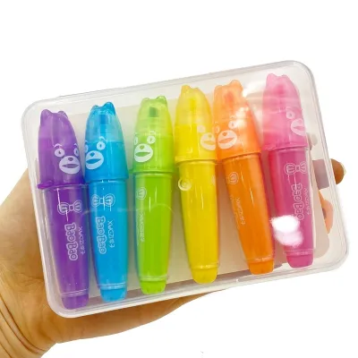 6 Color BAO BAO Happiness Highlighter Pen Set